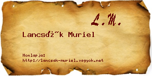 Lancsák Muriel névjegykártya